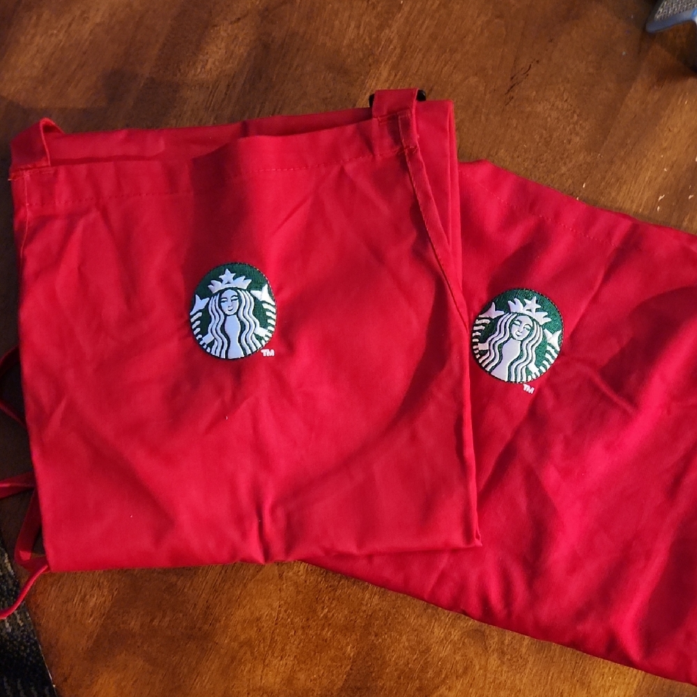 Starbucks Bold Red Aprons - Lot 0f 2